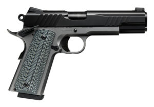 Savage Arms 67206 1911 Government 9mm Luger 10+1 5" Black Stainless Steel Barrel, Black Nitride Serrated Stainless Steel Slide, Stainless Steel Frame w/Beavertail, Black/Gray VZ Grip