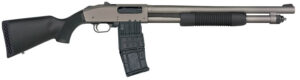 Mossberg 50219 590M  12 Gauge 10+1 18.50" Tungsten Gray Cerakote Barrel & Steel Drilled & Tapped Receiver, Magpul SGA Safety Orange Synthetic Stock