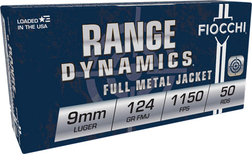 FIOCCHI 9MM LUGER 124GR FMJ - 50RD 20BX/CS