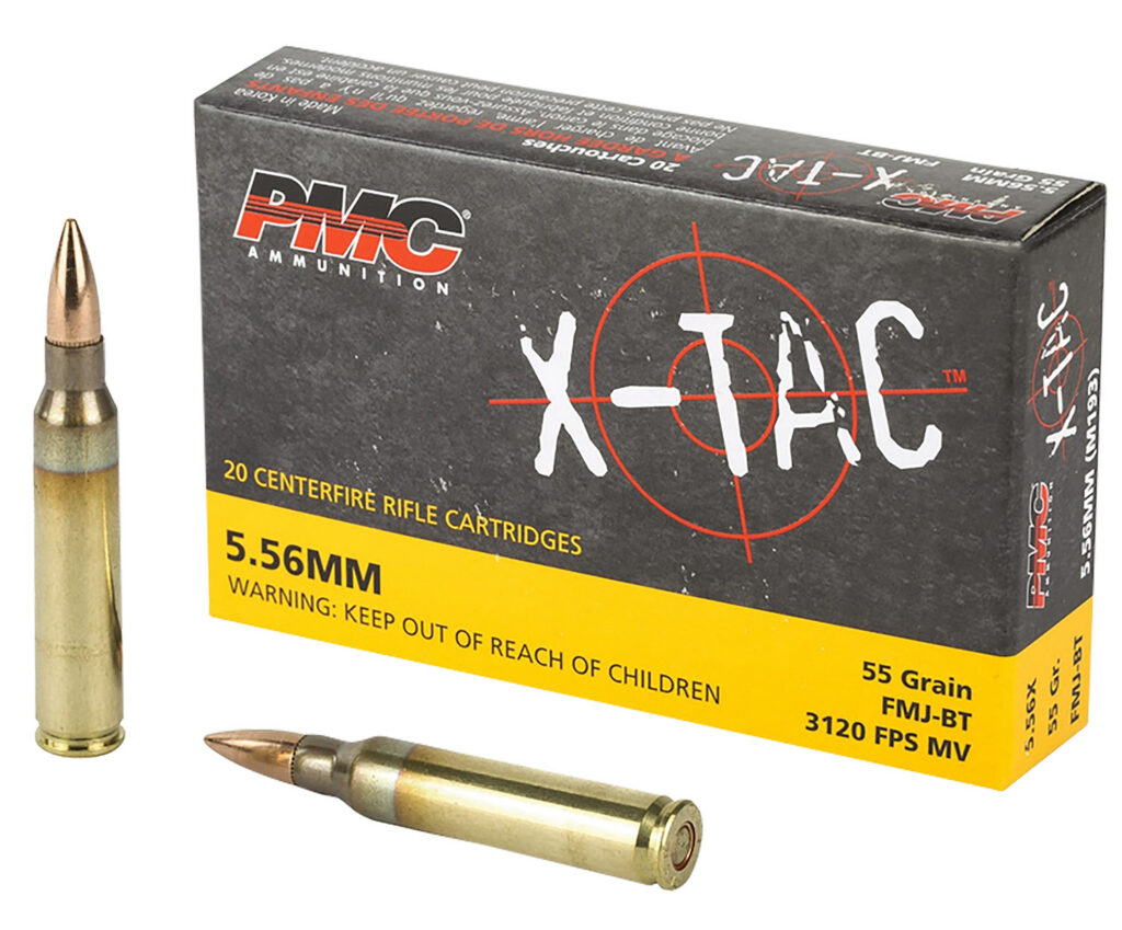 PMC 556X X-Tac 5.56x45mmNATO 55gr Full Metal Jacket Boat Tail 20 Per Box/50 Case